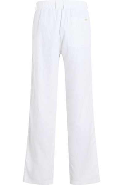 Calvin Klein Calvin Klein Men Bright White Straight Fit Linen Pants