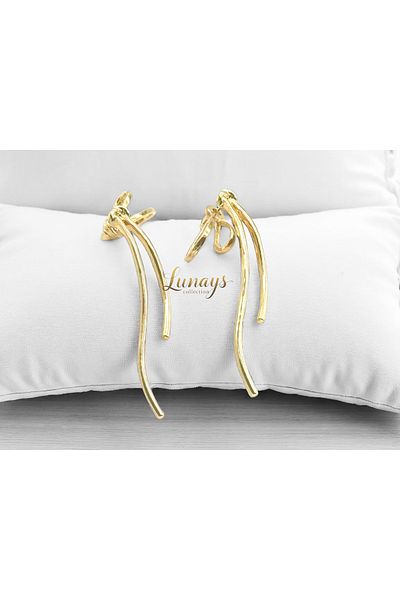 Lunays Jevelry Classic Dangle Model Women's Earrings Gold Color