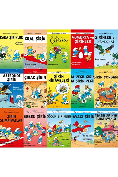 Alfa Yayınları Şirinler 15 Ciltlik Çizgi Roman Seti