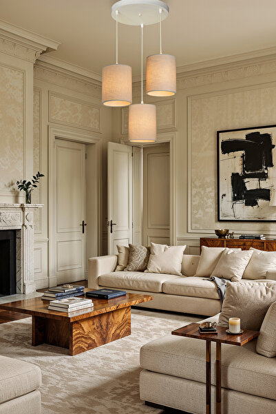 AG LightDesign Beyaz Sarkıt Avize Salon Yatak Odası Mutfak Modern Şık Lamba