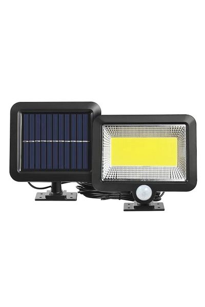 HOZRO Lampa solara de perete HOZRO SL-F100 cu senzor de miscare, 100 LED-uri COB, panou solar, telecomanda
