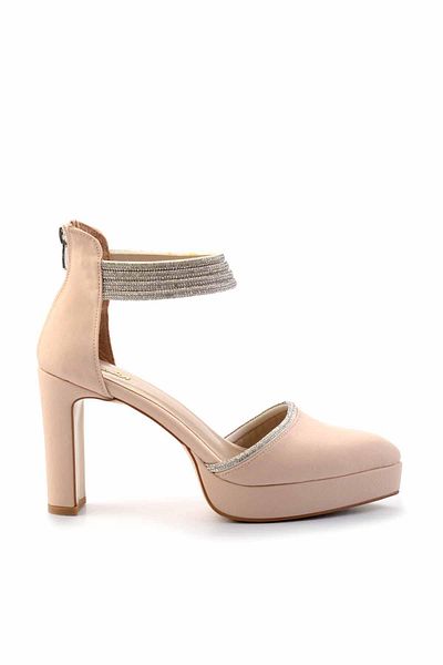 Bambi Matte Beige Women's Evening Dress Shoes K01926032338