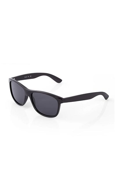 Ferrucci Black Glossy Rectangular Framed Black Glass Brand Model Men's Sunglasses