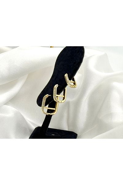 Lunays Jevelry Victorian Model 3-Piece Women's Earring Set Gold Color Earrings