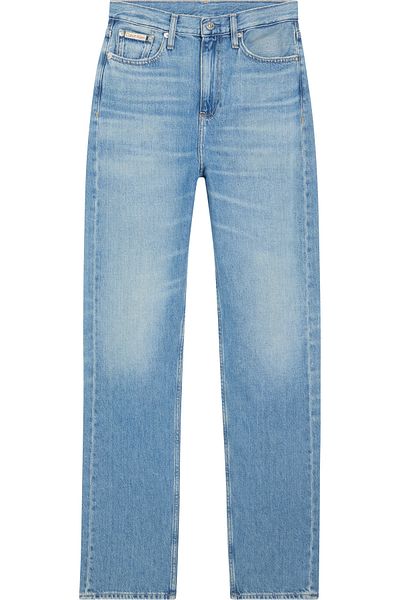 Calvin Klein Women Denim Medium Blue High Rise Straight Jeans