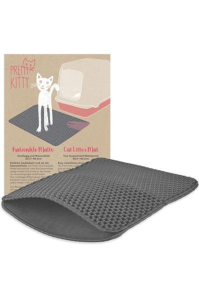 BeGreat Litter box mat, BeGreat, litter box protector, Pretty Kitty, for cats, 30x40 cm, Gray