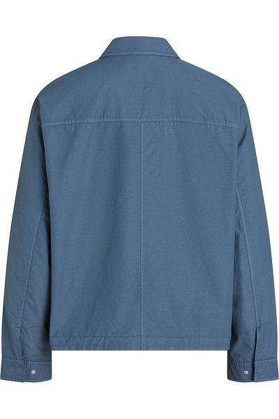 Calvin Klein Men Vintage Indigo Garment Dye Cotton Windbreaker Jacket