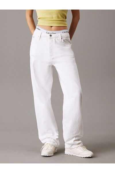 Calvin Klein Women Denim Light White 90'S Loose Jeans