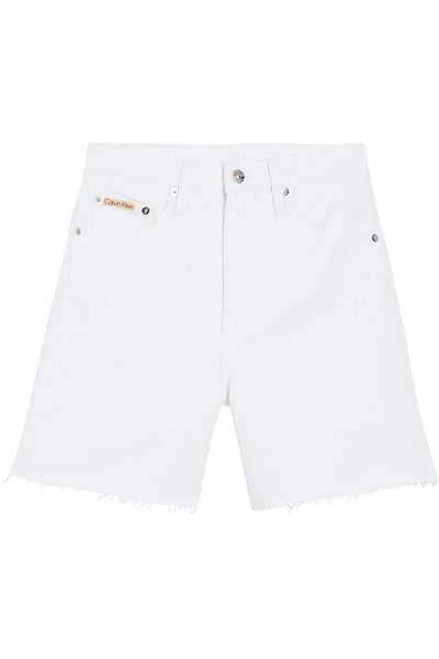 Calvin Klein Women Denim Light White Bermuda Shorts
