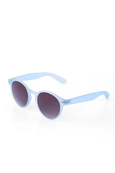 Ferrucci Transparent Blue Matte Round Framed Black Glass Brand Model Men's Sunglasses