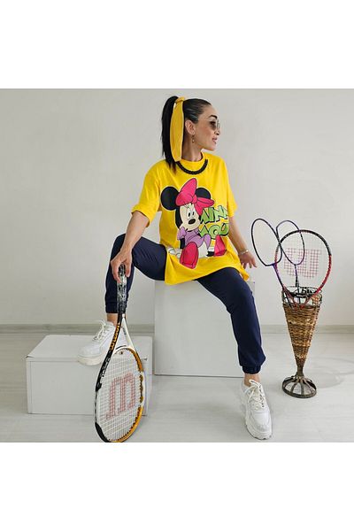 6 butik altı üstü butik Σετ κολιέ λεπτομέρεια Mickey αθλητική