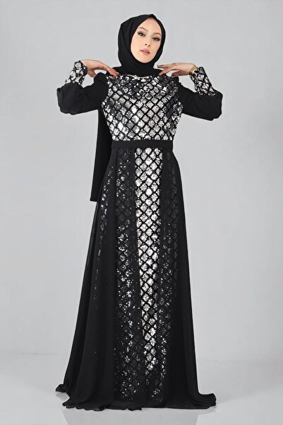 Missvalle Pulpayetli Şifon Abiye Gümüş MSW9819