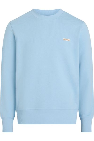 Calvin Klein Men Blue Bell Cotton Terry Badge Sweatshirt