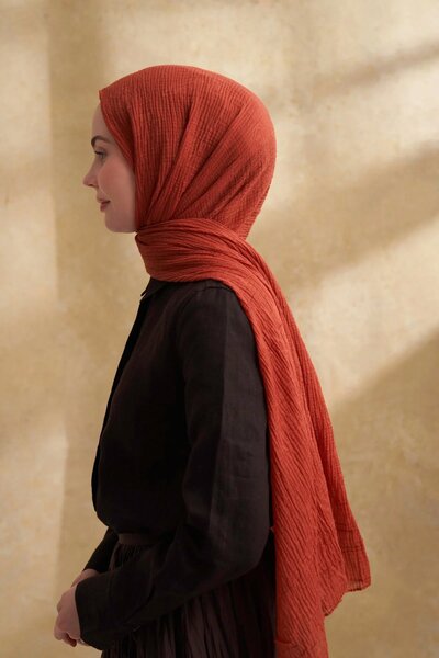 ARMANDA Σάλι με μοτίβο μουσελίνας 3351-85 Πλακάκι