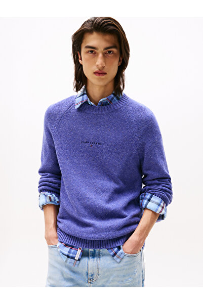 Tommy Hilfiger Men Soft Sapphire Slim Linear Sweater