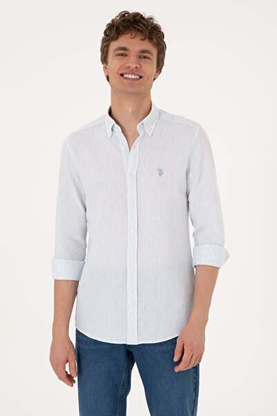 U.S. Polo Assn. Erkek Açık Mavi Uzun Kollu Gömlek 50300159-VR003
