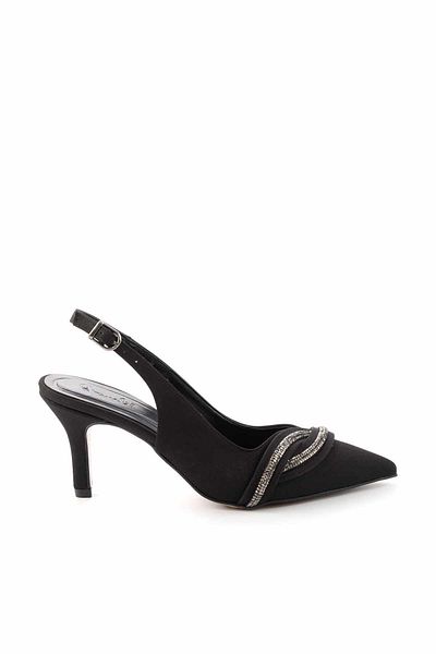 Bambi Mattschwarze Damen-Abendschuhe K01231311438