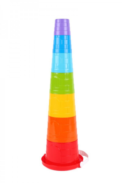 TechNokta Jucărie educativă piramidă, TechnoK, într-o găleată, 7 piese