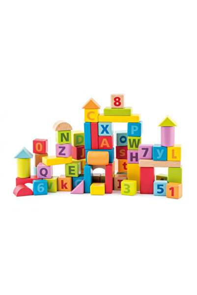 Woody Κύβοι με αριθμούς και γράμματα - 60 τεμάχια