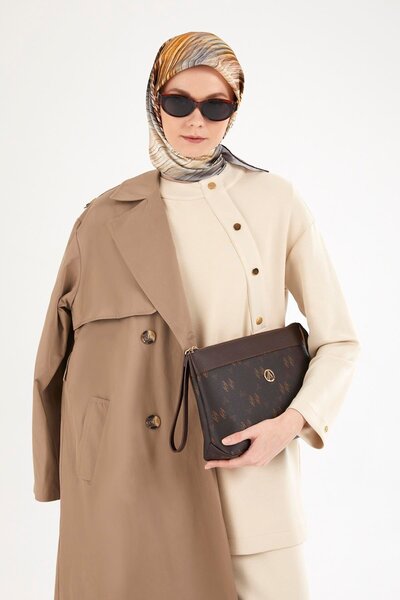 Armine TREND Yakadan Düğme Detaylı Pantolonlu İkili Takım-Bej 25YT615