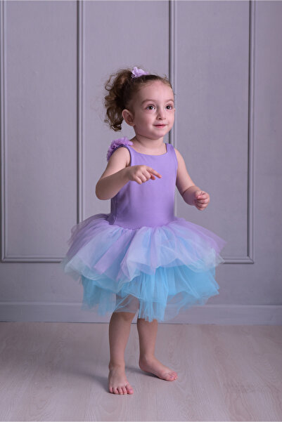 sara tasarım Kabarık Tütü Bale Elbisesi - Kız Çocuk Balerin Elbise - Tül etek...