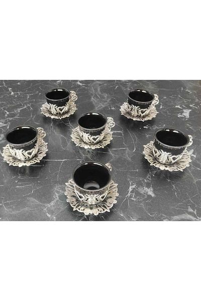 gut putzen Gutputzen Turkish Coffee Presentation Set 6 Pcs Metal Coffee Cup Set Zemzem Set