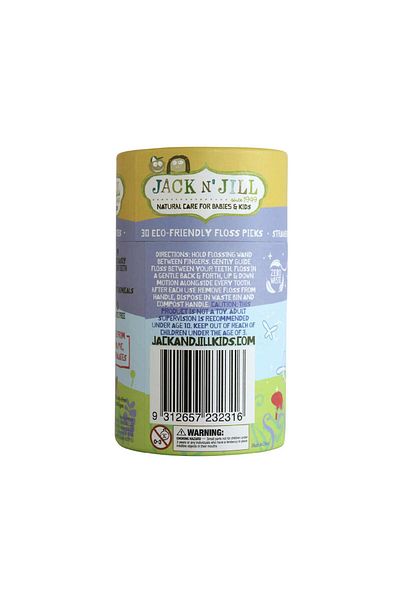 Jack N'Jill Ata dentara pentru copii cu scobitori biodegradabile, aroma Capsuni - Jack n' Jill