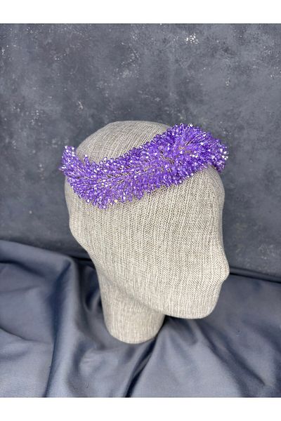 Hayalperest boncuk Diamira Sparkling Romantic Stone Bridal Accessory Lilac