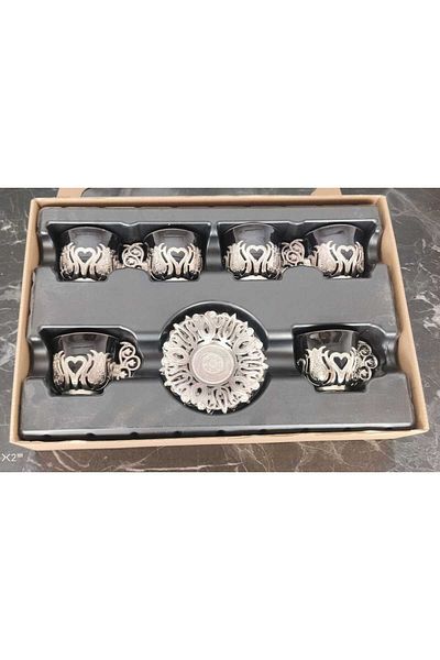 gut putzen Gutputzen Turkish Coffee Presentation Set 6 Pcs Metal Coffee Cup Set Zemzem Set