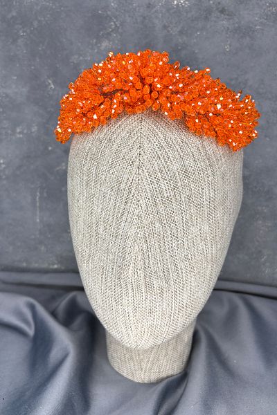 Hayalperest boncuk Diamira Sparkling Romantic Stone Bridal Accessory Orange