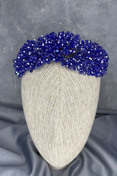 Hayalperest boncuk Diamira Beaded Intense Bridal Hair Accessory Saks Blue
