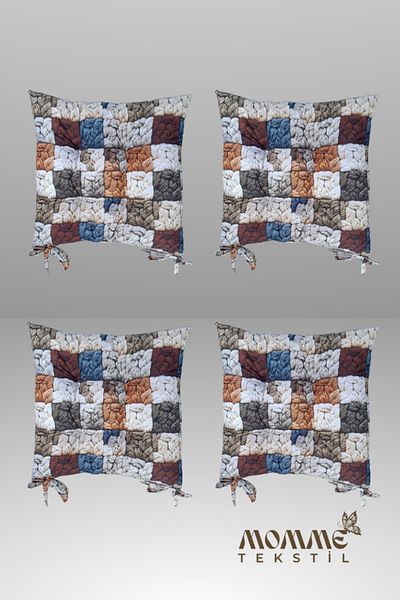 MoMMe Chair Cushion 40X40 cm 5D Printed Set of 4