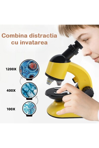 Smart Vibe Set Microscope for Children Multifunctional and Educational MiniLaboratory SmartViBE™ Toy STEM, LE
