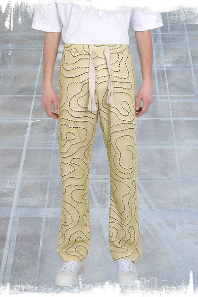 ISNURH Dotted Line Pants - - Beige, L