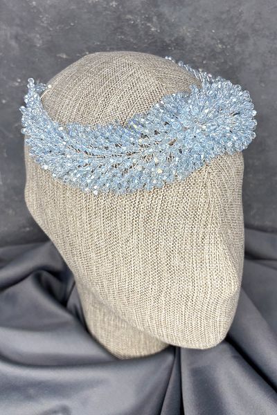 Hayalperest boncuk Diamira Beaded Dense Bridal Hair Accessory Sky Blue