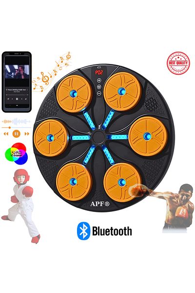 Generic APF® Interactive Boxing Machine with LED Lights, Music and Adjustable Workout Modes - Orange