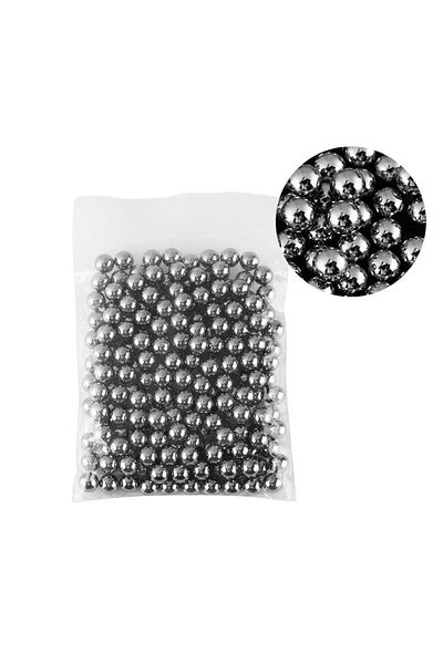 Depox Set de 300 bile metalice pentru airsoft și praștie 7 mm, argintii