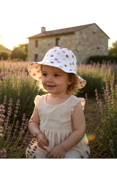 SeaBubbles Polka Dot Baby Girl Hat