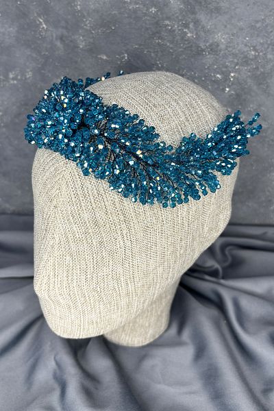 Hayalperest boncuk Diamira Beaded Dense Bridal Hair Accessory Turquoise