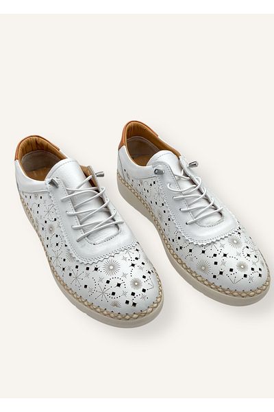 N Napa Shoe White Color Orthopedic Sole Genuine Leather Women's Shoes