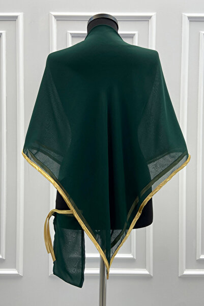 ZEYMERADE Yeşil Şifon Lüks Damat Omuz Örtüsü Şalı, Sağdıç Asker Örtüsü, Sade Model