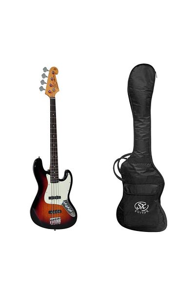 SX SJB623TS Electric bass guitar, sunburst, gig bag