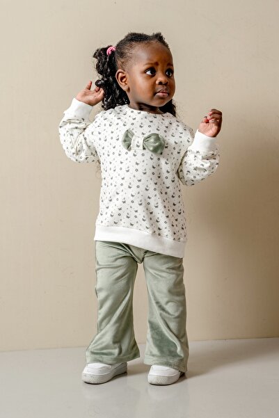 JNF kids Kadi̇Fe Sweetshirt Two-Piece Baby Girl Set