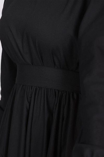 Trendy Mall Terikoton Belted Hijab Dress