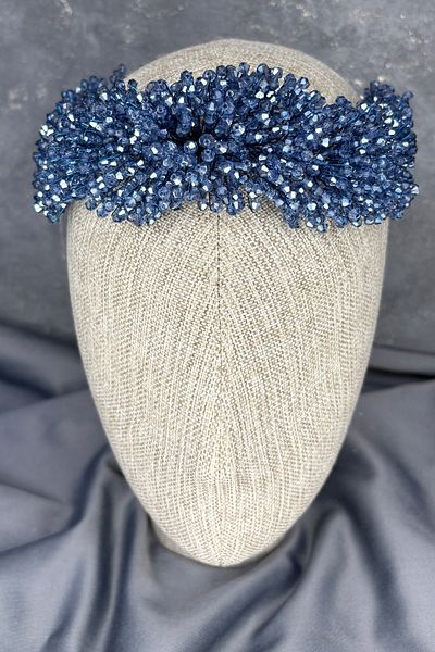 Hayalperest boncuk Diamira Sparkly Romantic Rhinestone Bridal Accessory Light Blue