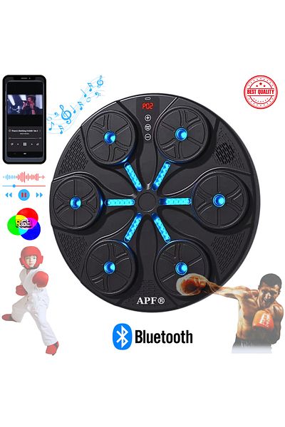 Generic Aparat De Box Interactiv Apf® Cu Lumini Led, Muzică Și Moduri De Antrenament Ajustabile - Negru