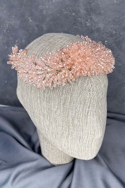 Hayalperest boncuk Diamira Sparkling Romantic Stone Bridal Accessory Salmon