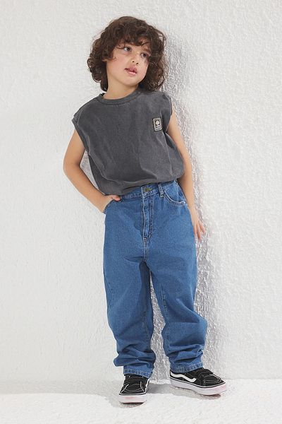 ASL GOLF CLUB COPIE - Pantaloni de blugi din denim pentru băiat albastru, 100% bumbac, 3-14 ANI