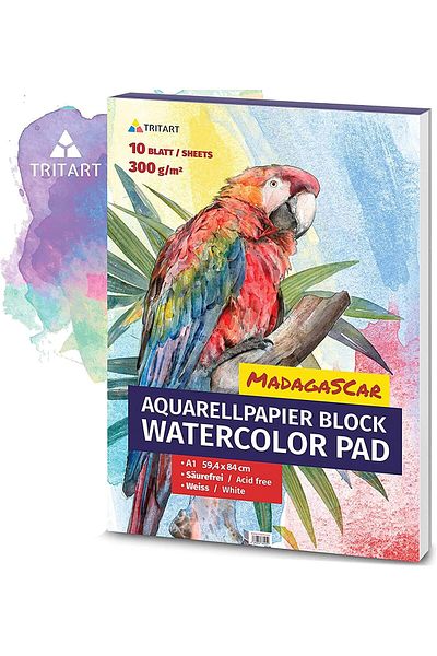 Tritart Drawing notebook, Tritart, A3, 10 sheets, 300 g/m², fine/rigid, 59,4x84,1 cm