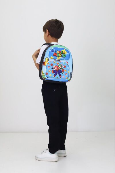 Genel Markalar Süper Mario Temalı Macera Dolu Ortopedik Anaokulu ve İlkokul Çantası